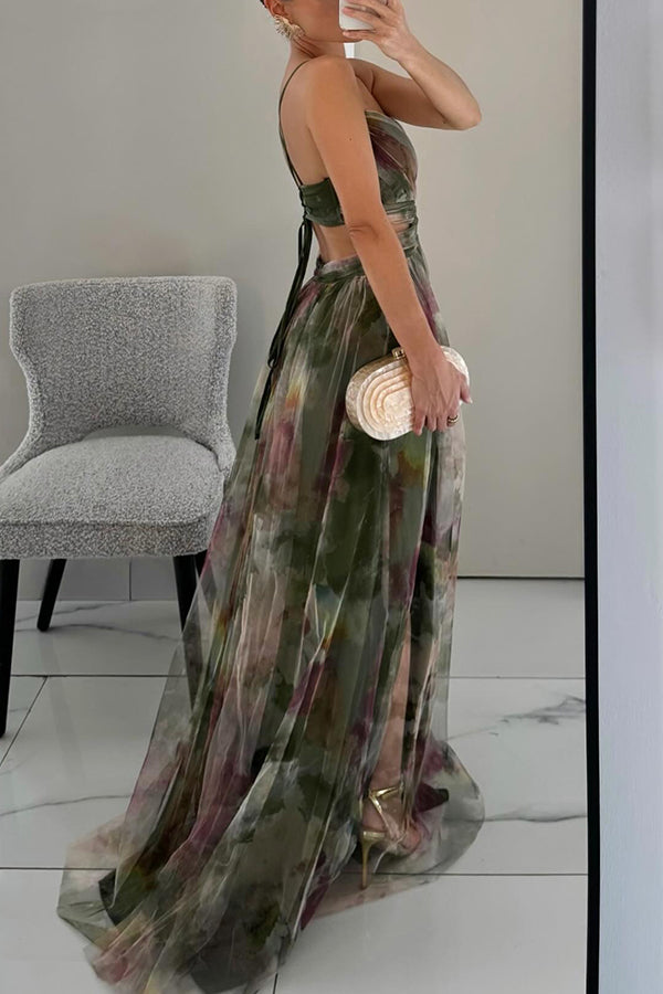 Vaëlia™ | Magnificent Floral Print Maxi Dress
