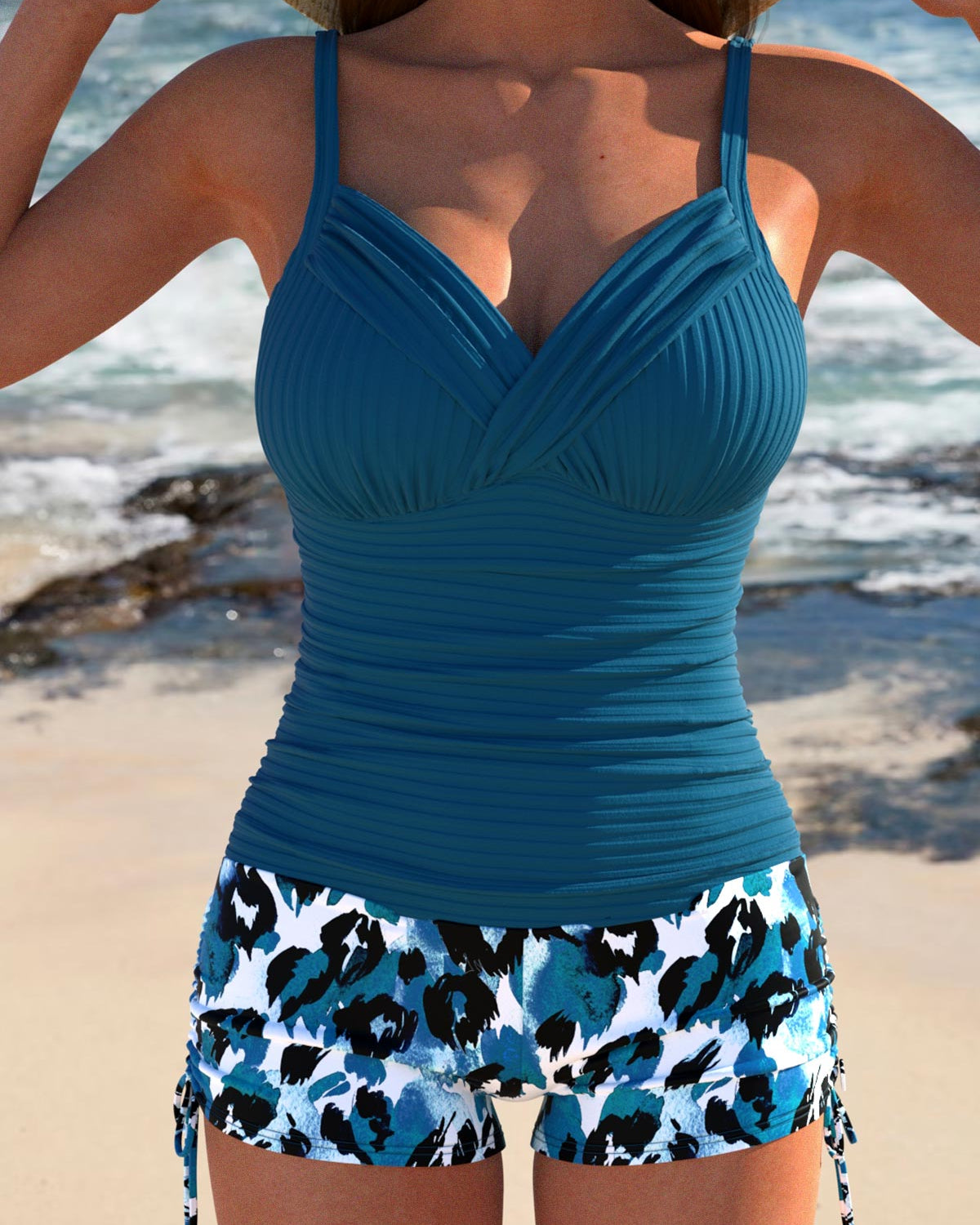 Elizabeth - Elegant Leopard Tankini Set