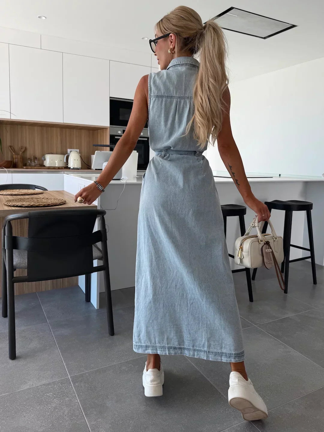 Éloane™ | Long Denim Dress