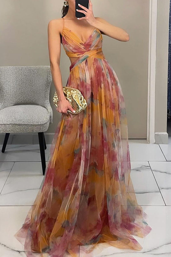 Vaëlia™ | Magnificent Floral Print Maxi Dress