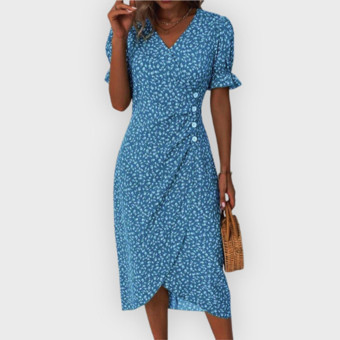 Holly | Elegant Floral Midi Dress