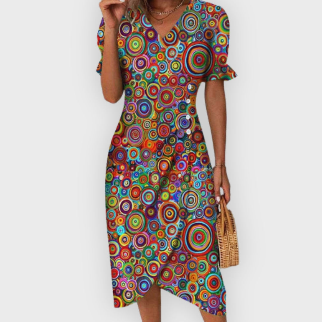 Holly | Elegant Floral Midi Dress