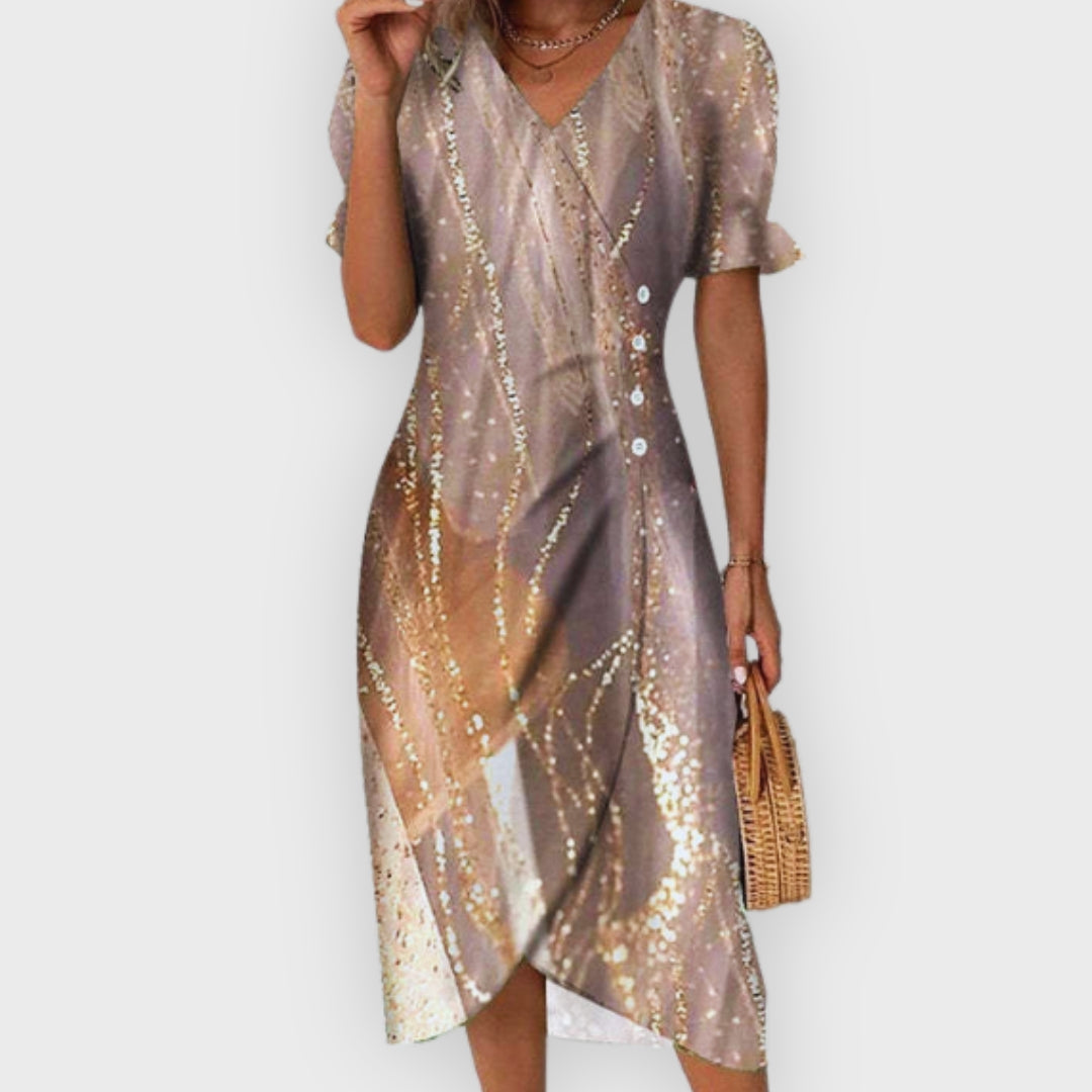 Holly | Elegant Floral Midi Dress