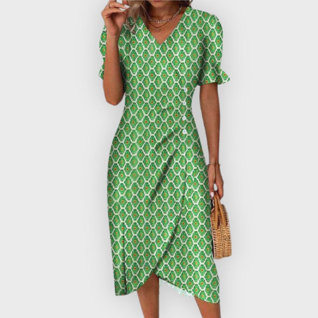 Holly | Elegant Floral Midi Dress