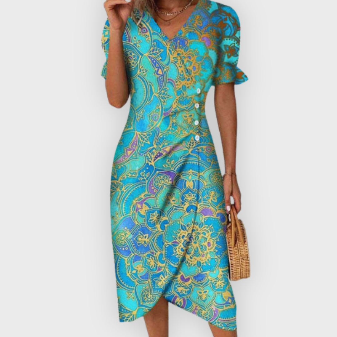 Holly | Elegant Floral Midi Dress