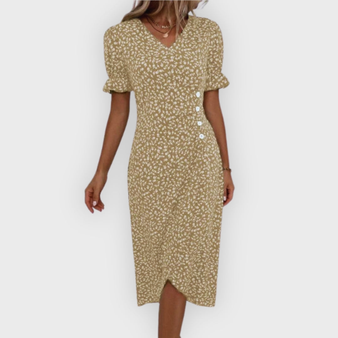 Holly | Elegant Floral Midi Dress