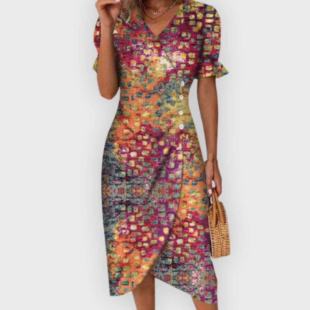 Holly | Elegant Floral Midi Dress