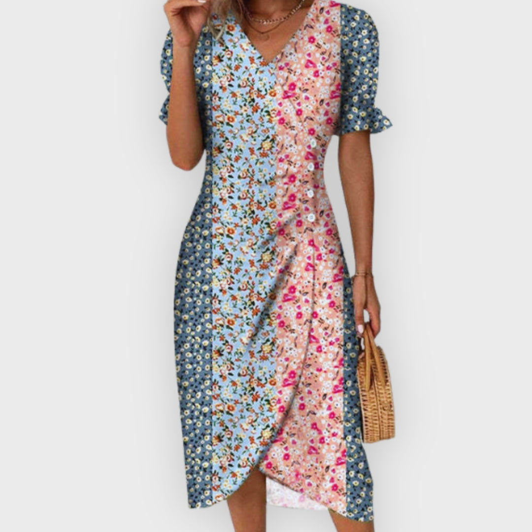 Holly | Elegant Floral Midi Dress