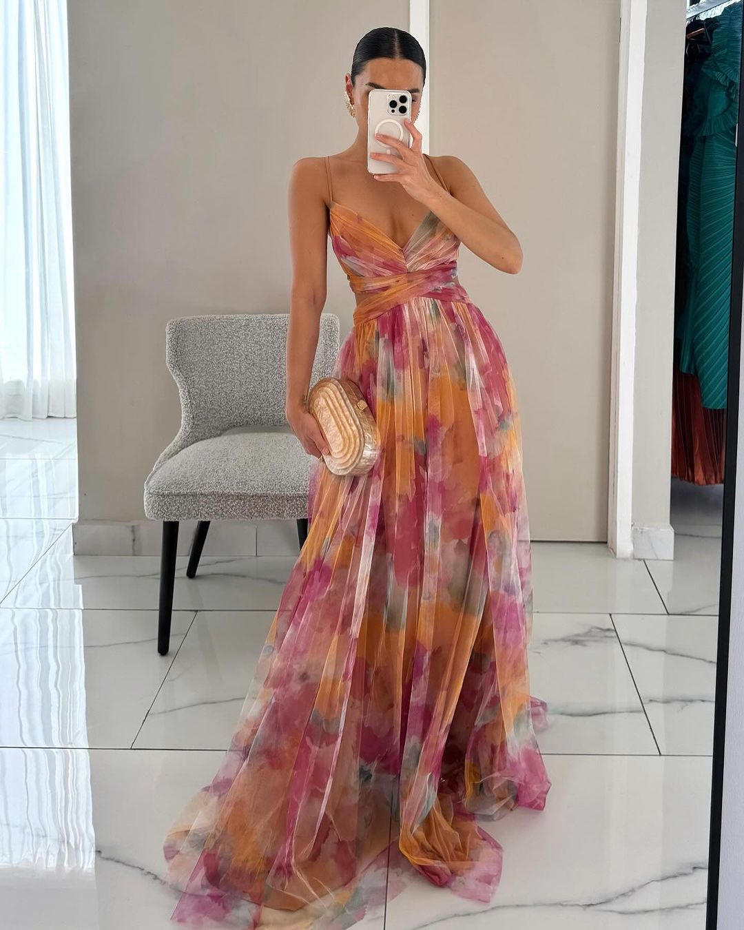 Vaëlia™ | Magnificent Floral Print Maxi Dress