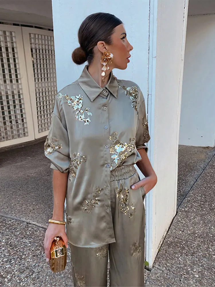 Maëlys™ | Two-Piece Satin Set