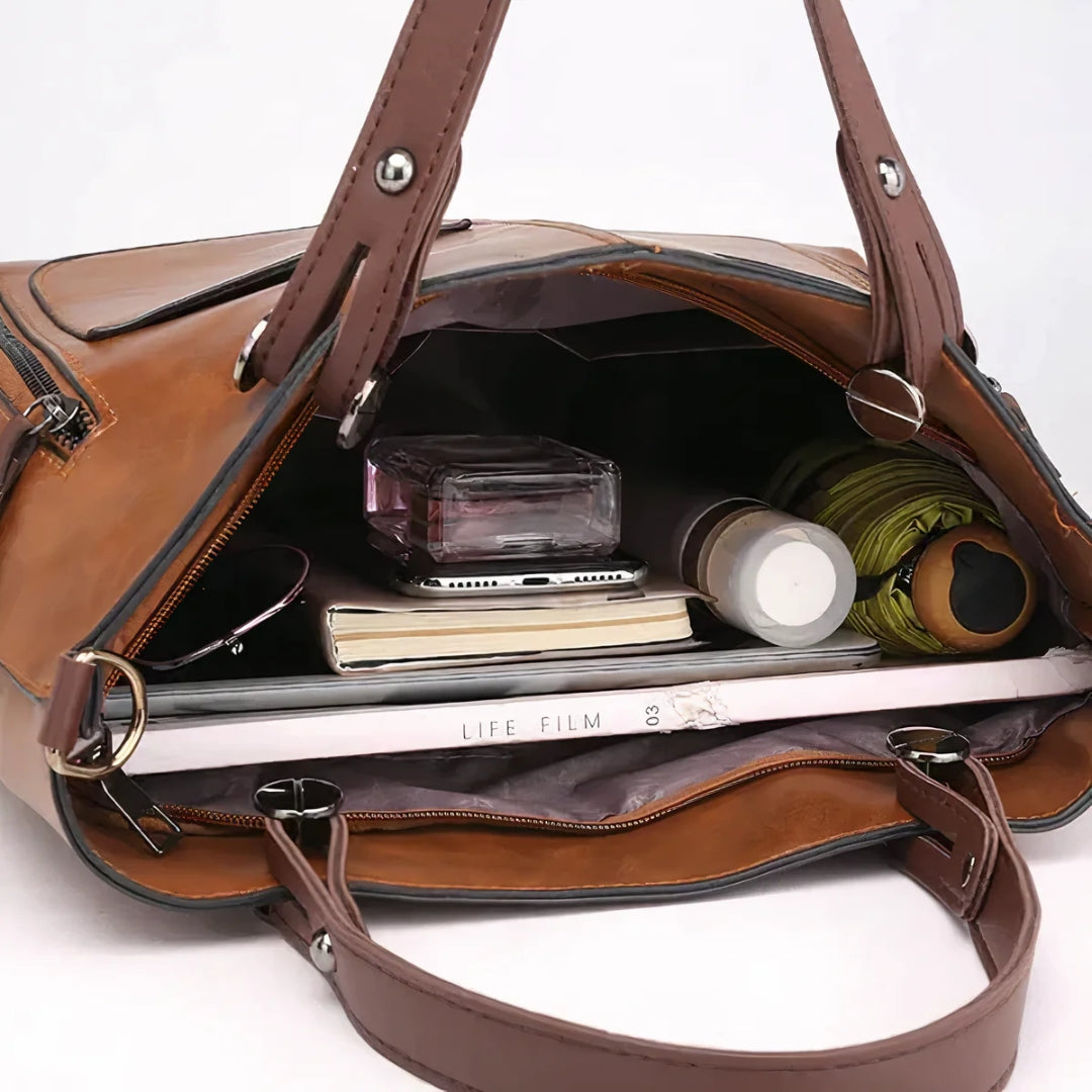 Laurienne™ | Vintage Leather Crossbody Bag