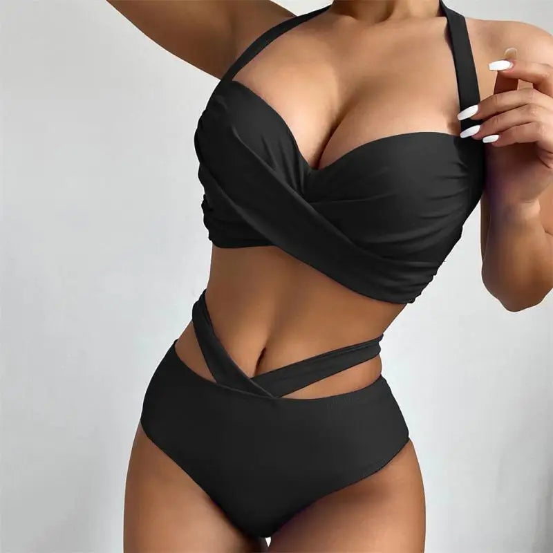 Isobel™ – Ribbed high-waist bikini set