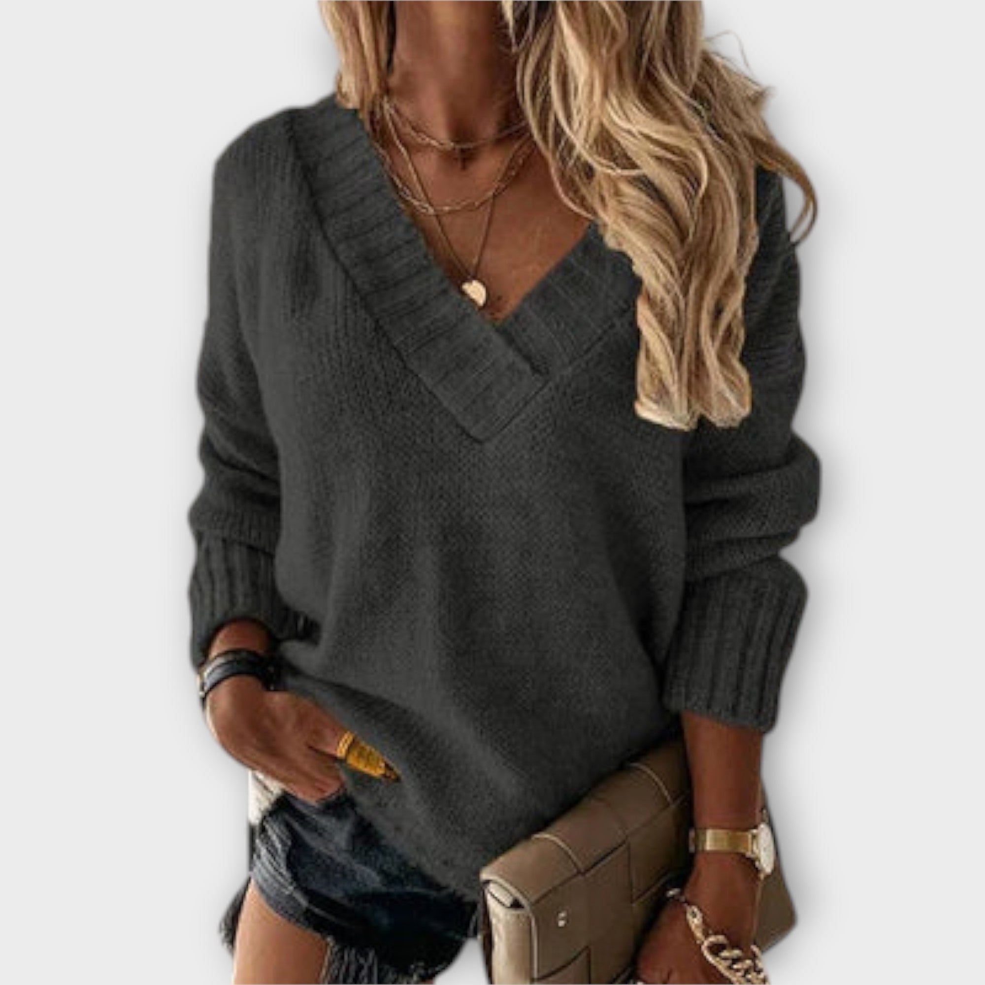 Avril - Cozy V-Neck Sweater