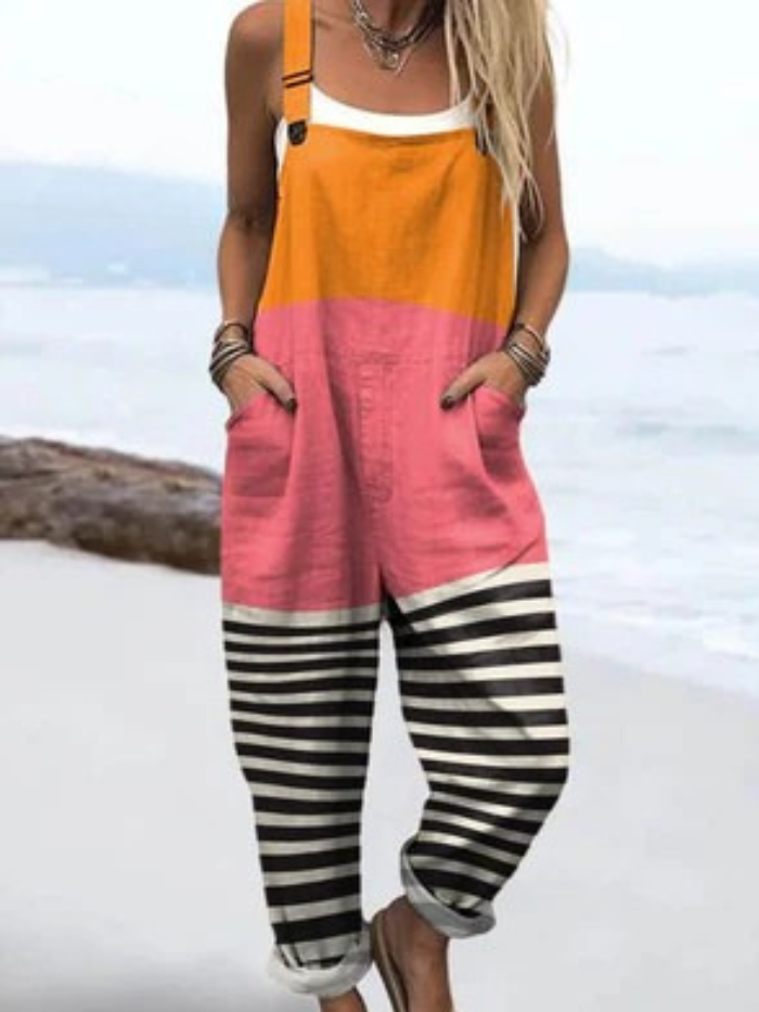 Nova | Colourblock Stripe Dungarees