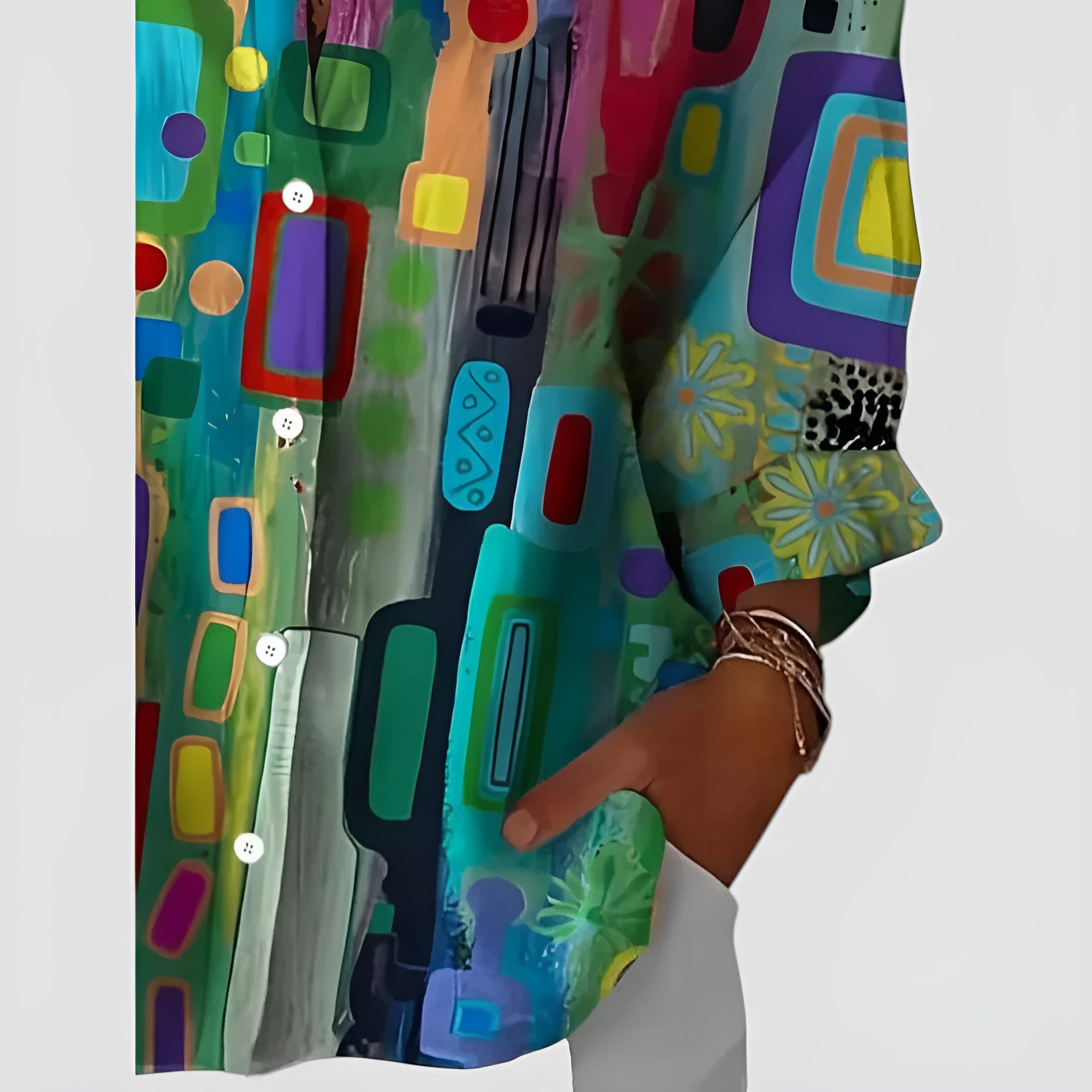 Edna™ - Geometric Pattern Blouse