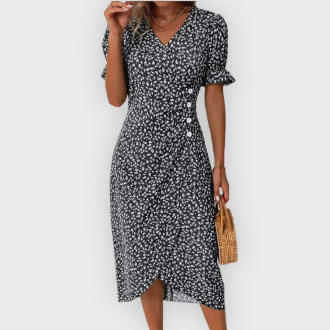 Holly | Elegant Floral Midi Dress